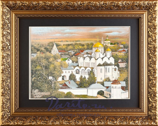 Гравюра на металле «Панорама Покровского монастыря. Суздаль»