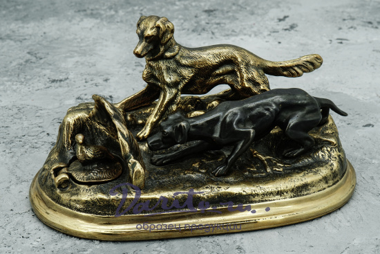 Скульптурная композиция из бронзы «Псовая охота»
