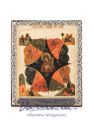 Икона в багете из серебра 925 пробы «Неопалимая Купина»